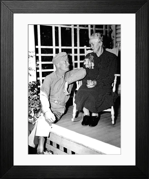 Framed Print : Dwight Eisenhower at his mother's knee Framed Print : Dwight Eisenhower at his mother's knee