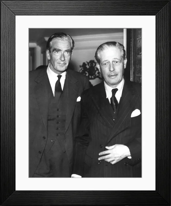 Framed Print : Sir Anthony Eden, British Prime Minister Harold MacMillan, ca. 1958. Courtesy: CSU Archives  /  Everett Collection