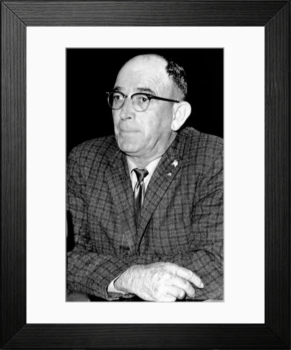 Framed Print : Thomas C. Brock under questioning by the House on Un-American Activities. He took the Fifth Amendment when asked about his involvement with the Klan. Jan. 12, 1966