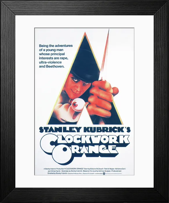 Framed Print : A CLOCKWORK ORANGE, poster art, Malcolm McDowell, 1971