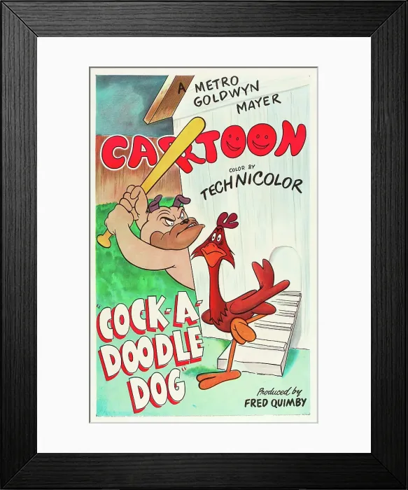 Framed Print : COCK-A-DOODLE DOG, poster art, 1951