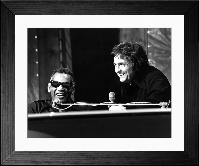Framed Print : THE UNBROKEN CIRCLE: A TRIBUTE TO MOTHER MAYBELLE CARTER, Ray Charles, Johnny Cash, 1979. Courtesy: CSU Archives  /  Everett Collection
