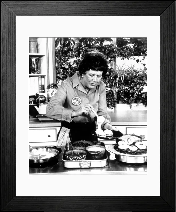 Framed Print : JULIA CHILD AND COMPANY, Julia Child, 1978-79. Courtesy: CSU Archives  /  Everett Collection