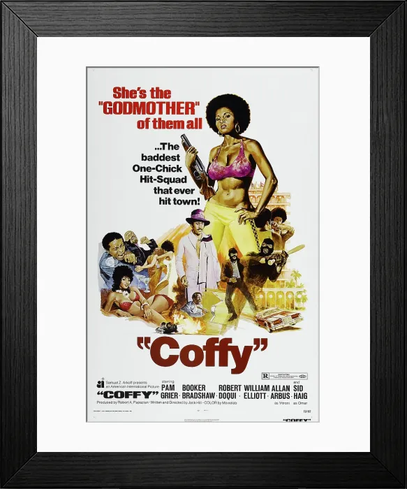 Framed Print : COFFY, US poster, Pam Grier, 1973