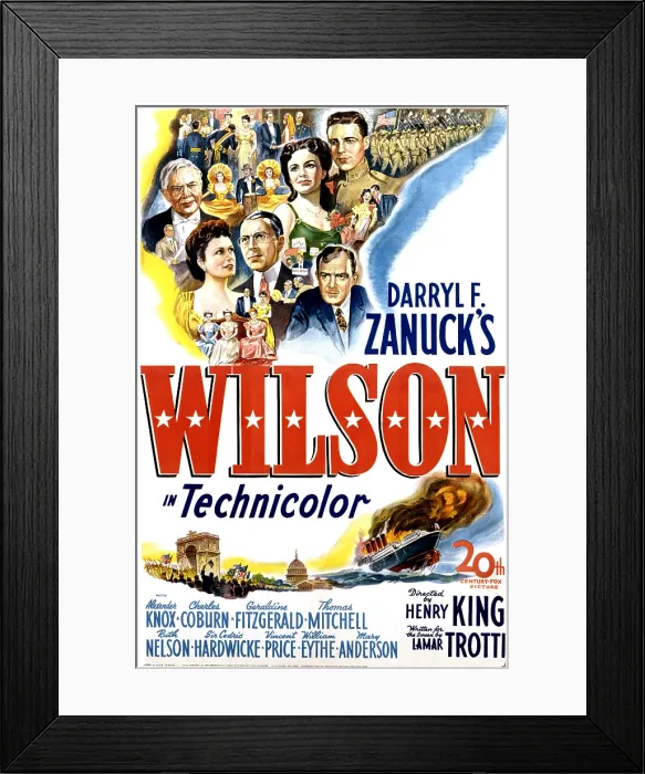 Framed Print : WILSON, Alexander Knox (center), 1944, TM and Copyright 20th Century Fox Film Corp. All rights reserved, Courtesy: Everett Collection
