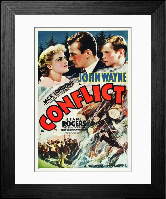 Framed Print : CONFLICT, Jean Rogers, John Wayne, Tommy Bupp, 1936 Framed Print : CONFLICT, Jean Rogers, John Wayne, Tommy Bupp, 1936
