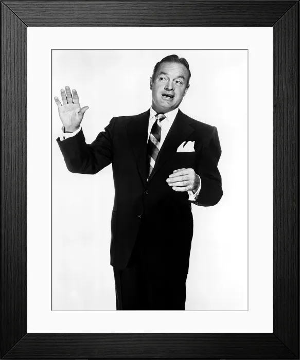 Framed Print : Bob Hope in publiciy pose for his NBC radio show