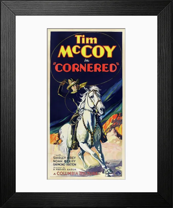 Framed Print : CORNERED, Tim McCoy, 1932