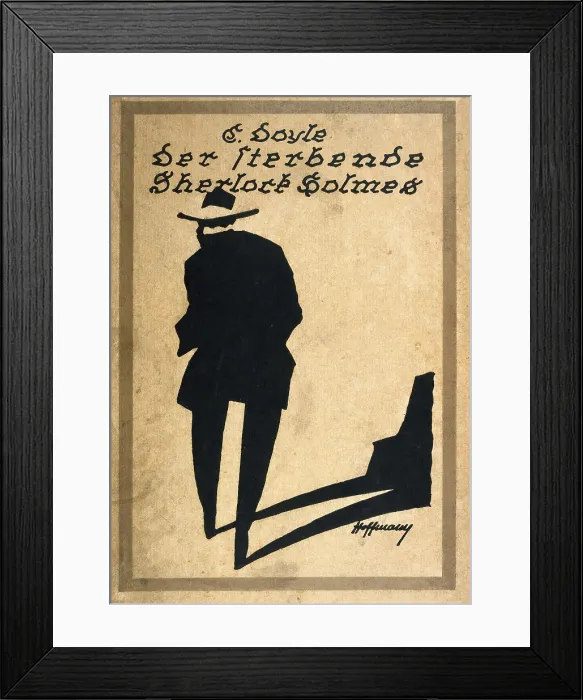 Framed Print : DOYLE, Arthur Conan (1859-1930). German edition from the novel of the Sherlock Holmes cycle 'The dying Man' (Stuttgart, 1917). SPAIN. Barcelona