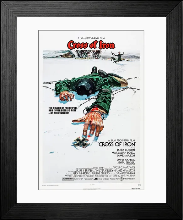 Framed Print : CROSS OF IRON, US poster, 1977