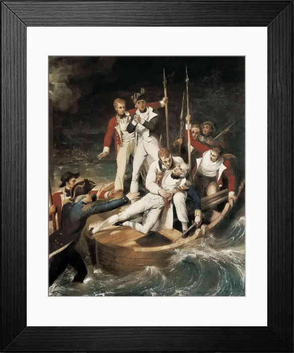 Framed Print : WESTALL, Richard (1765-1836). Nelson wounded at Tenerife, 24 july 1797. 1806. Naval episode on the 24th July 1797. Oil on canvas. UNITED KINGDOM. ENGLAND. Greenwich Framed Print : WESTALL, Richard (1765-1836). Nelson wounded at Tenerife, 24 july 1797. 1806. Naval episode on the 24th July 1797. Oil on canvas. UNITED KINGDOM. ENGLAND. Greenwich