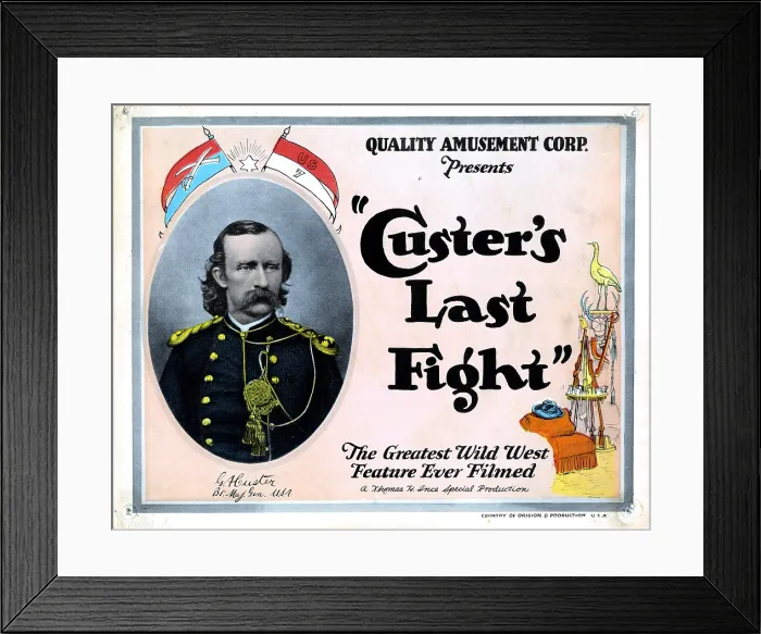 Framed Print : CUSTER'S LAST FIGHT, Francis Ford, 1912 Framed Print : CUSTER'S LAST FIGHT, Francis Ford, 1912
