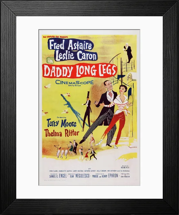 Framed Print : DADDY LONG LEGS, US poster art, from left: Fred Astaire, Leslie Caron, 1955, TM and Copyright 20th Century Fox Film Corp. All rights reserved. / courtesy Everett Collection Framed Print : DADDY LONG LEGS, US poster art, from left: Fred Astaire, Leslie Caron, 1955, TM and Copyright 20th Century Fox Film Corp. All rights reserved. / courtesy Everett Collection