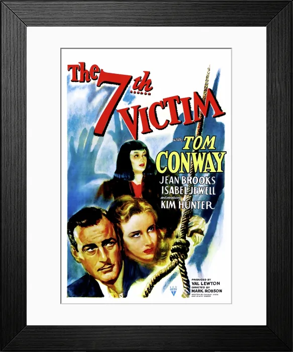 Framed Print : THE SEVENTH VICTIM, Tom Conway, Kim Hunter, Jean Brooks, 1943