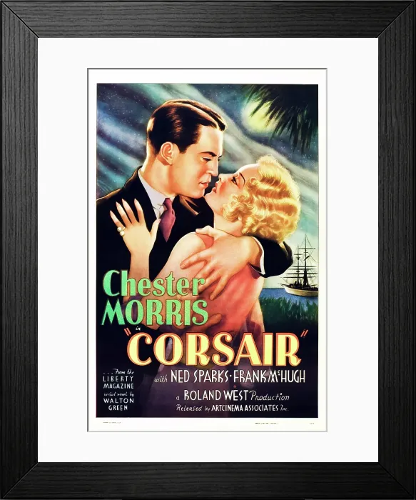 Framed Print : CORSAIR, from left: Chester Morris, Thelma Todd, 1931