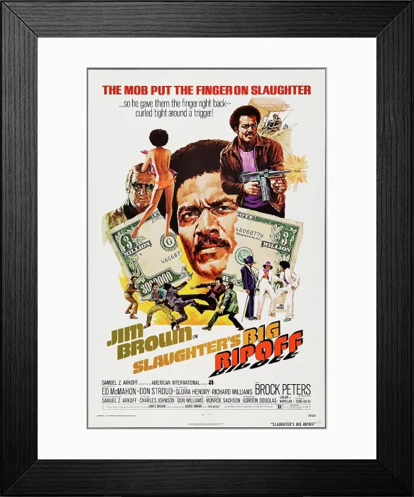 Framed Print : SLAUGHTER'S BIG RIP-OFF, US poster, Jim Brown, 1973 Framed Print : SLAUGHTER'S BIG RIP-OFF, US poster, Jim Brown, 1973