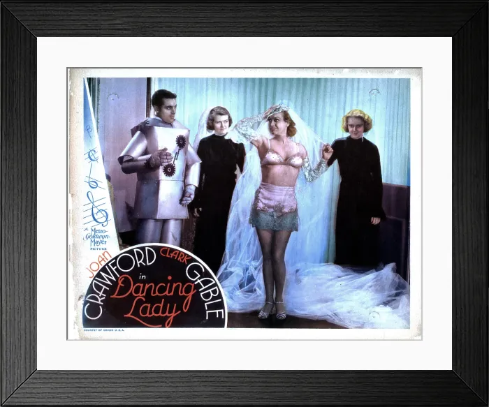 Framed Print : DANCING LADY, Art Jarrett, (robot), Joan Crawford, (in scanties), 1933