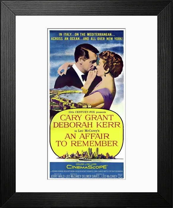 Framed Print : AN AFFAIR TO REMEMBER, US poster, from left: Cary Grant, Deborah Kerr, 1957. TM and Copyright 20th Century Fox Film Corp. All rights reserved. / courtesy Everett Collection