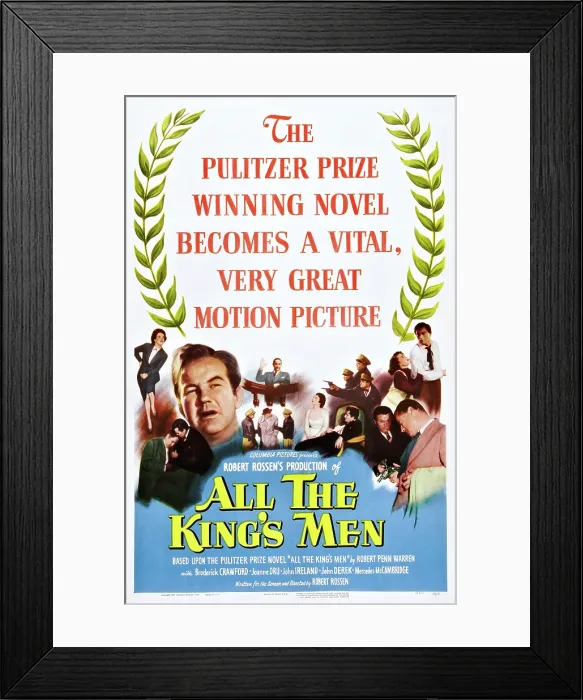 Framed Print : ALL THE KING'S MEN, left center: Broderick Crawford, 1949