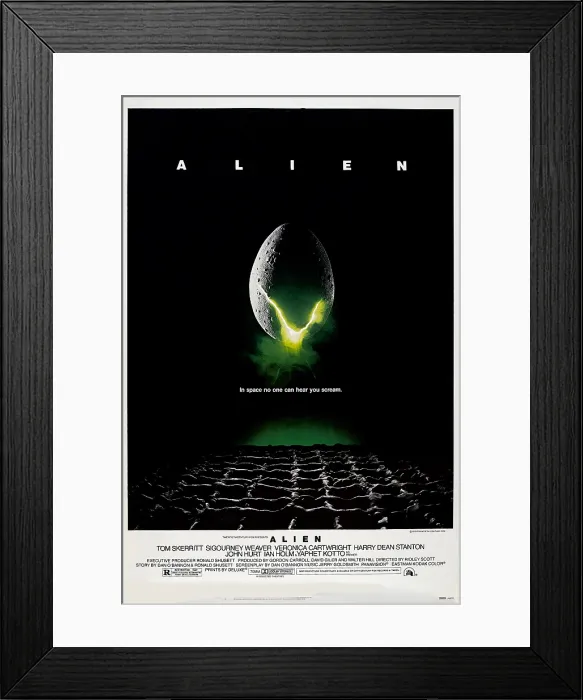 Framed Print : ALIEN, poster art, 1979, TM and Copyright 20th Century Fox Film Corp. All rights reserved. / courtesy Everett Collection