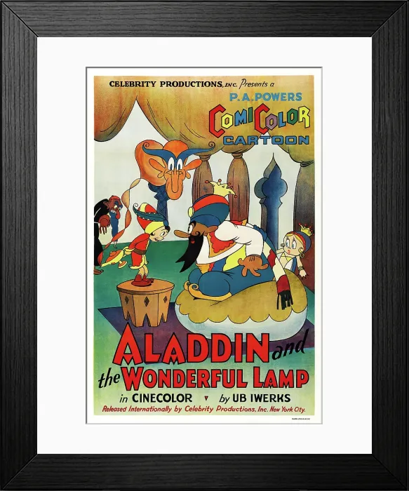 Framed Print : ALADDIN AND THE WONDERFUL LAMP, poster art, 1934 Framed Print : ALADDIN AND THE WONDERFUL LAMP, poster art, 1934