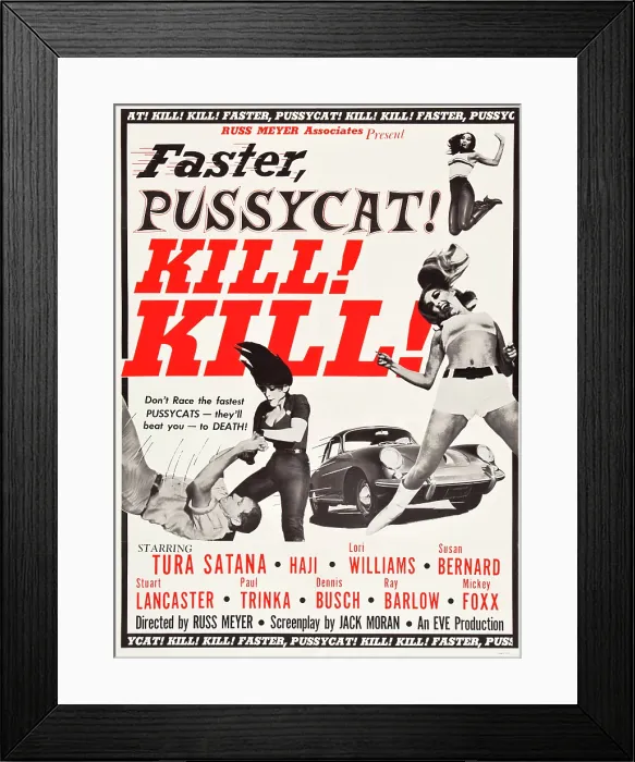 Framed Print : FASTER, PUSSYCAT! KILL! KILL!, Paul Trinka, Tura Satana, Lori Williams, Haji (top right), 1965