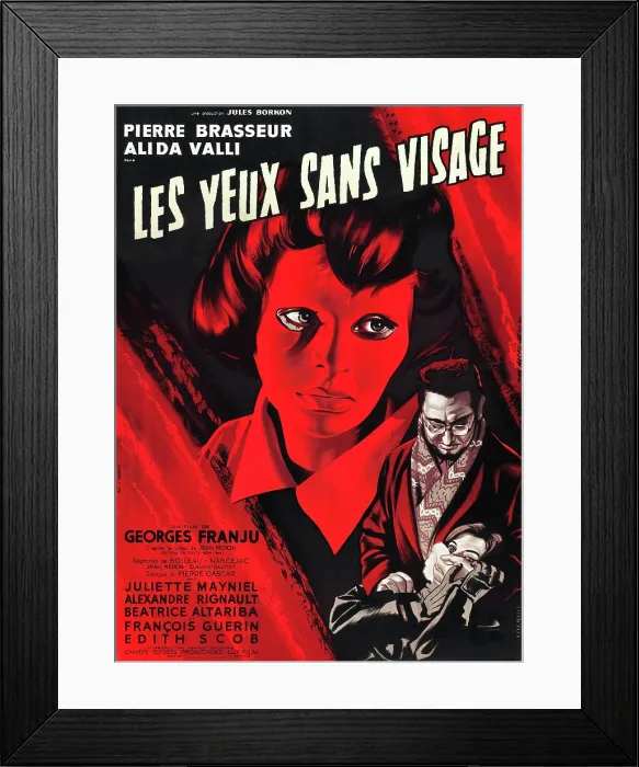 Framed Print : EYES WITHOUT A FACE, (aka LES YEUX SANS VISAGE), Edith Scob, Pierre Brasseur, 1959