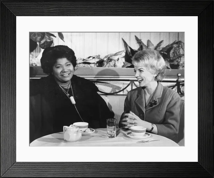 Framed Print : American gospel singer Mahalia Jackson, singer Helen O'Connell, March 30, 1962.. Courtesy: CSU Archives  /  Everett Collection