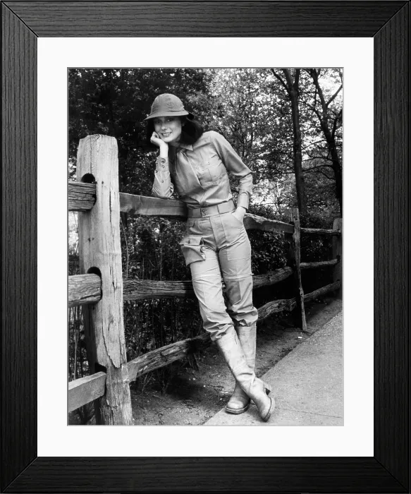 Framed Print : Women's fashion, circa 1976. The bottom part of the pants can be zipped off to convert them into shorts! Photo: Courtesy: CSU Archives / Everett Collection