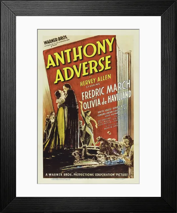 Framed Print : ANTHONY ADVERSE, from left: Olivia de Havilland, Fredric March, 1936
