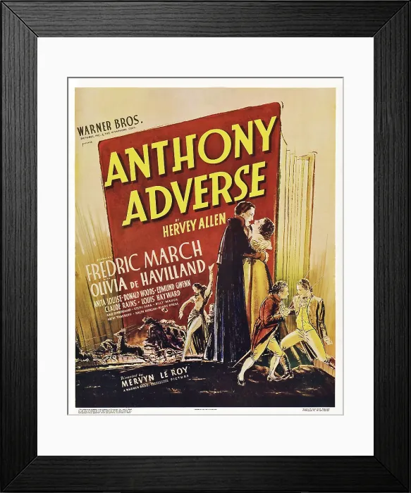 Framed Print : ANTHONY ADVERSE, from left: Olivia de Havilland, Fredric March, 1936 Framed Print : ANTHONY ADVERSE, from left: Olivia de Havilland, Fredric March, 1936