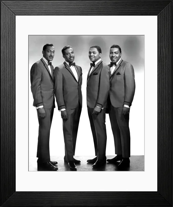 Framed Print : The Four Tops, (Abdul Duke Fakir, Levi Stubbs, Lawrence Payton, Renaldo Obie Benson), ca. 1966. Courtesy: CSU Archives  /  Everett Collection