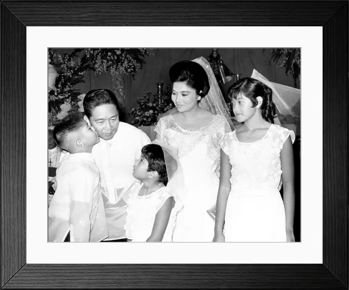 Framed Print : Ferdinand Marcos (second from left), 10th President of the Philippines, and family: Ferdinand Marcos Jr Framed Print : Ferdinand Marcos (second from left), 10th President of the Philippines, and family: Ferdinand Marcos Jr