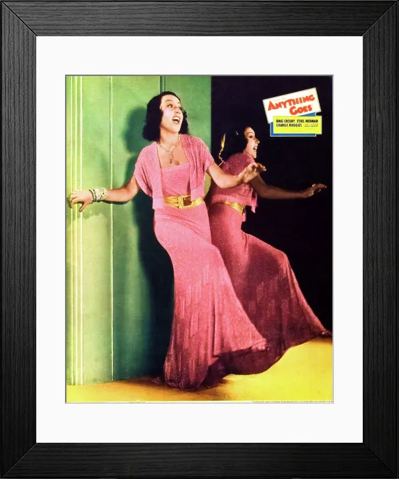 Framed Print : ANYTHING GOES, Ethel Merman on jumbo lobbycard, 1936