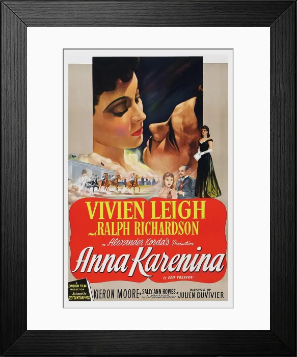 Framed Print : ANNA KARENINA, US poster art, top from left: Vivien Leigh, Ralph Richardson, 1948