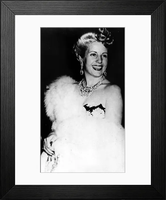 Framed Print : Eva Peron, circa late 1940s. Courtesy: CSU Archives  /  Everett Collection
