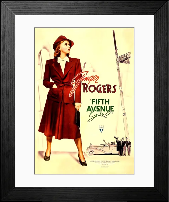Framed Print : FIFTH AVENUE GIRL (aka 5TH AVE GIRL), Ginger Rogers, 1939 Framed Print : FIFTH AVENUE GIRL (aka 5TH AVE GIRL), Ginger Rogers, 1939