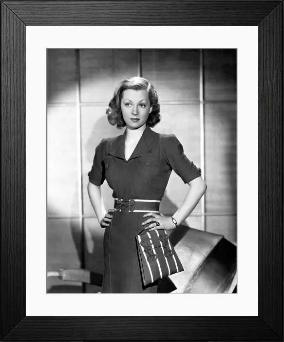 Framed Print : Lilli Palmer, in a Coronation Blue wool dress, ca. 1936 Framed Print : Lilli Palmer, in a Coronation Blue wool dress, ca. 1936