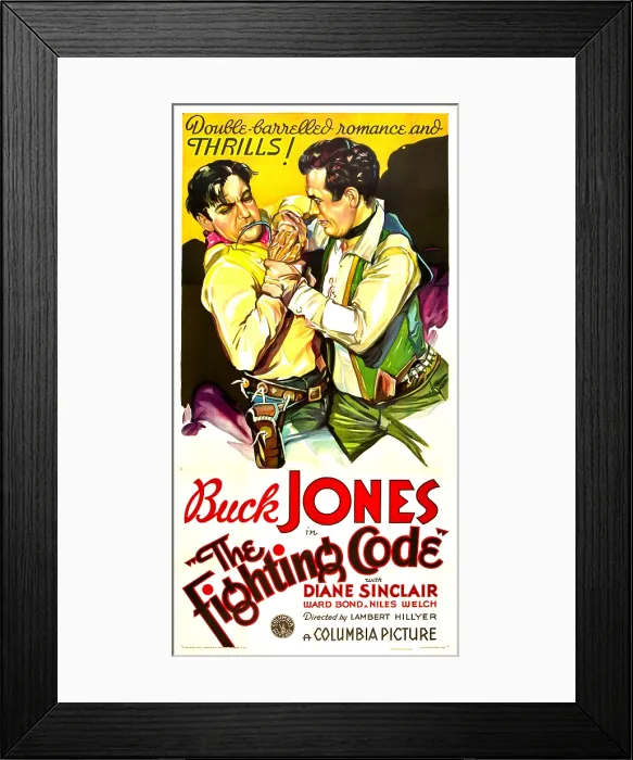 Framed Print : THE FIGHTING CODE, Buck Jones, 1933 Framed Print : THE FIGHTING CODE, Buck Jones, 1933
