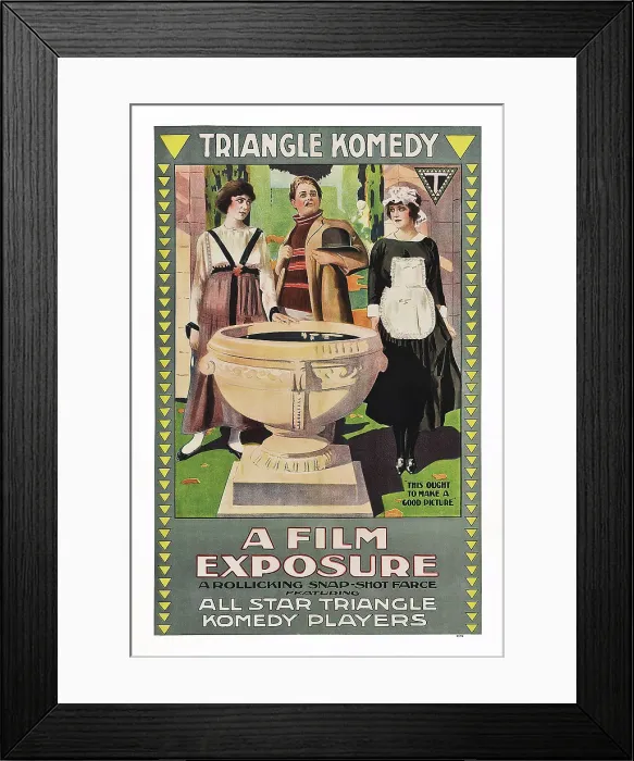 Framed Print : A FILM EXPOSURE, poster art, 1917 Framed Print : A FILM EXPOSURE, poster art, 1917