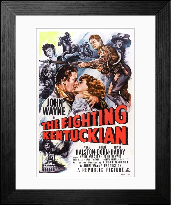 Framed Print : THE FIGHTING KENTUCKIAN, US poster, John Wayne, Vera Ralston, 1949 Framed Print : THE FIGHTING KENTUCKIAN, US poster, John Wayne, Vera Ralston, 1949