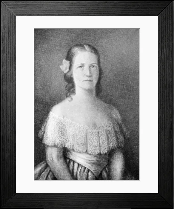 Framed Print : Future first lady Mary Todd Lincoln (wife of Abraham Lincoln), (1818-1882), 1838.. Courtesy: CSU Archives  /  Everett Collection