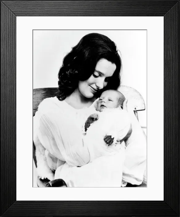 Framed Print : Margaret Trudeau, former wife of Pierre Trudeau, and one of their children, circa 1970s. Courtesy: CSU Archives / Everett Collection