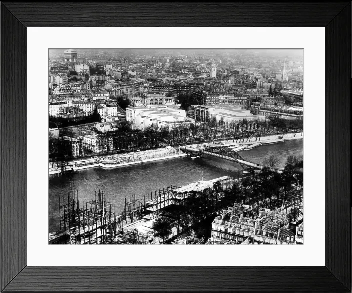 Framed Print : A general view of site of the 1937 Exposition along both banks of the Seine River, Paris, France. 1930s. Courtesy: CSU Archives / Everett Collection
