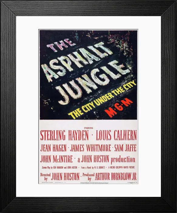 Framed Print : THE ASPHALT JUNGLE, poster art, 1950 Framed Print : THE ASPHALT JUNGLE, poster art, 1950