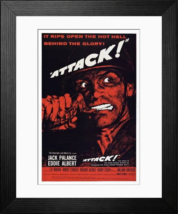 Framed Print : ATTACK!, Jack Palance, 1956 Framed Print : ATTACK!, Jack Palance, 1956