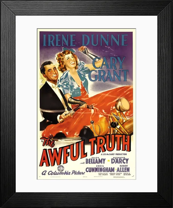 Framed Print : THE AWFUL TRUTH, Cary Grant, Irene Dunne, 1937