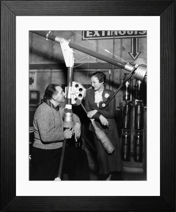 Framed Print : THE FURY, director Fritz Lang, directing Sylvia Sidney, on set, 1936. Courtesy: CSU Archives / Everett Collection
