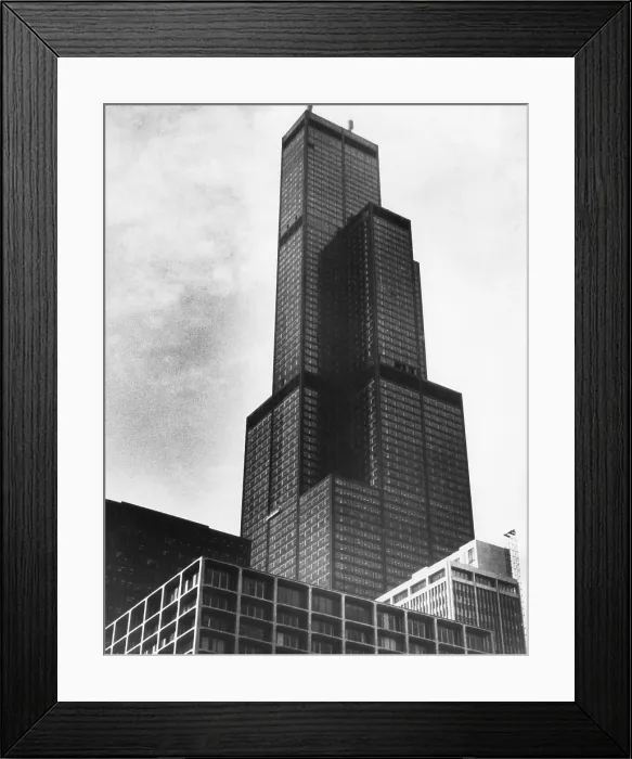 Framed Print : The Sears Tower, Chicago, Illinois, ca. 1970's. Courtesy: CSU Archives / Everett Collection Framed Print : The Sears Tower, Chicago, Illinois, ca. 1970's. Courtesy: CSU Archives / Everett Collection