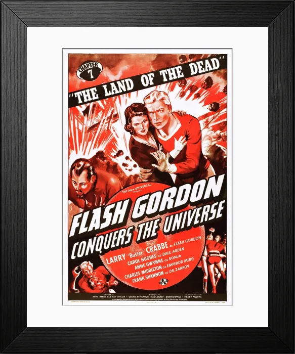 Framed Print : FLASH GORDON CONQUERS THE UNIVERSE, Carol Hughes, Larry Buster Crabbe in Chapter 7: The Land of the Dead, 1940 Framed Print : FLASH GORDON CONQUERS THE UNIVERSE, Carol Hughes, Larry Buster Crabbe in Chapter 7: The Land of the Dead, 1940